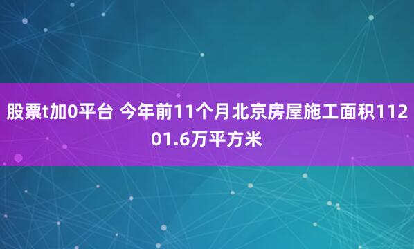 股票t加0平台 今年前11个月北京房屋施工面积11201.6万平方米