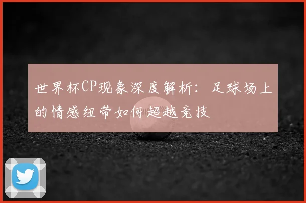 世界杯CP现象深度解析：足球场上的情感纽带如何超越竞技