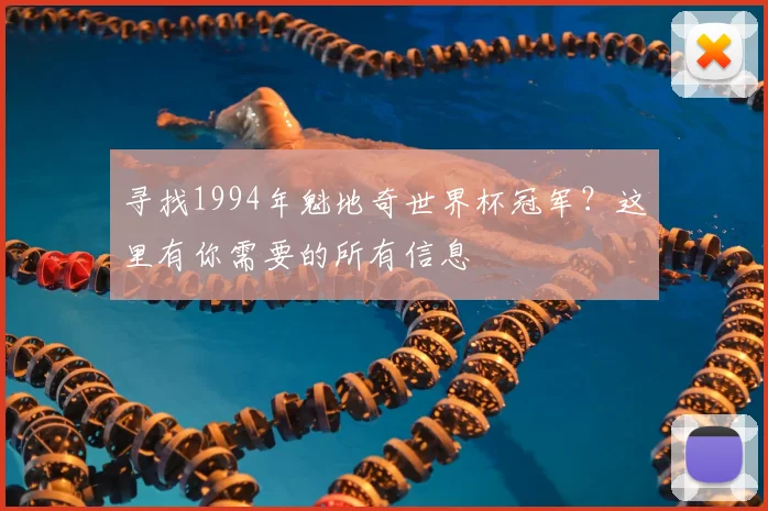 寻找1994年魁地奇世界杯冠军?这里有你需要的所有信息